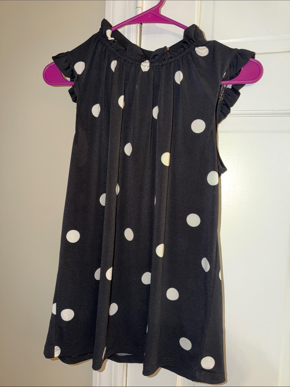 Adrianna Papell Black and White Polka Dot Girls' Dress